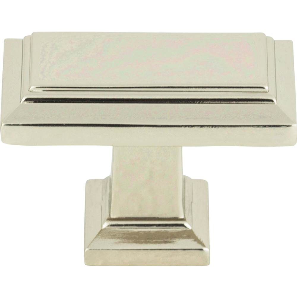Atlas Sutton Place Rectangle Knob 1 7/16 Inch Polished Nickel