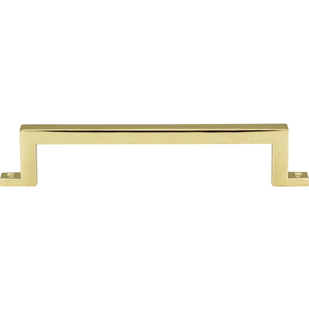 Atlas Campaign Bar Pull 5 1/16 Inch (c-c) Polished Brass