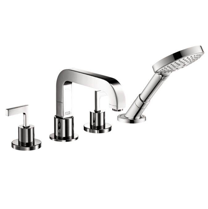 Axor Citterio 4-Hole Roman Tub Set Trim with Lever Handles and 1.75 GPM Handshower in Chrome