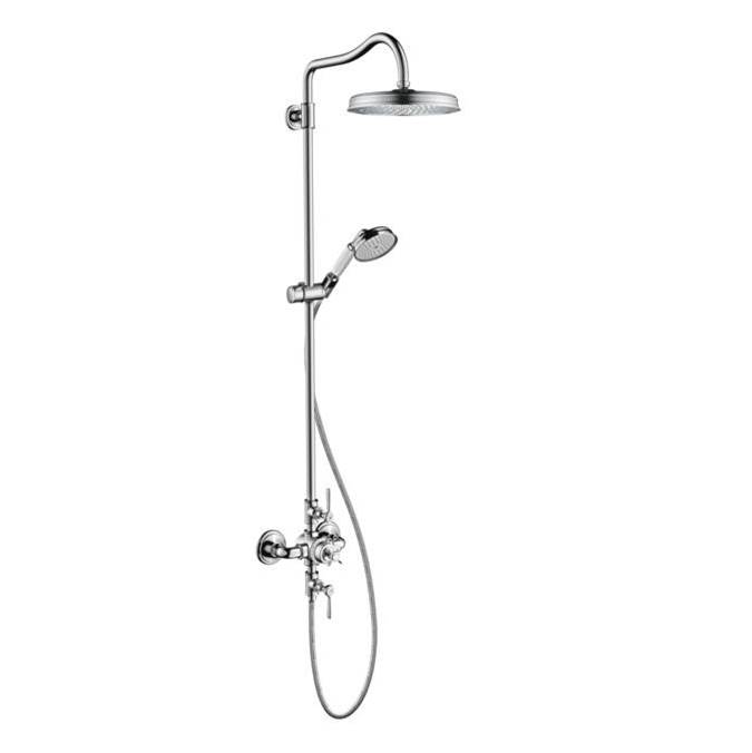 Axor Montreux Showerpipe 240 1-Jet, 1.8 GPM in Brushed Nickel