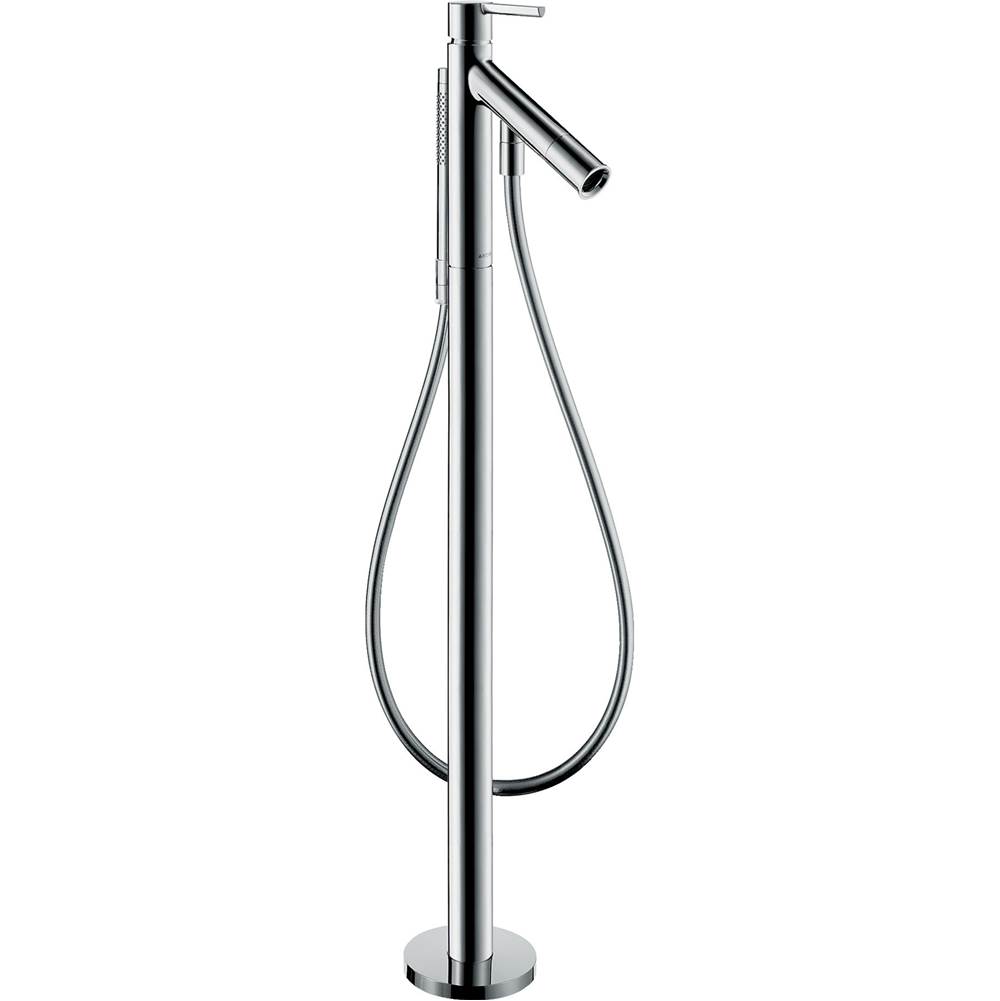 Axor Starck Freestanding Tub Filler Trim with Lever Handle and 1.75 GPM Handshower in Chrome