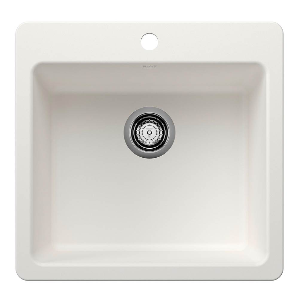 Blanco Liven SILGRANIT 21'' Single Bowl Dual Mount Kitchen Sink - White