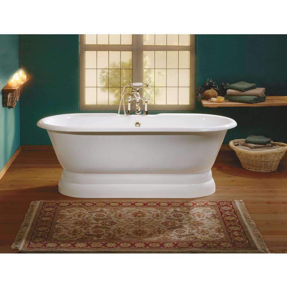 Cheviot Products REGAL Cast Iron Bathtub with Pedestal Base and Continuous Rolled Rim