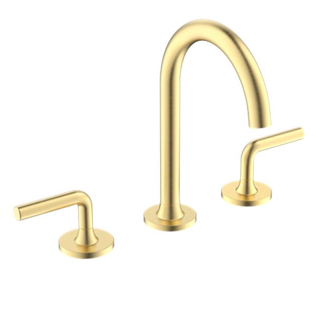 Crosswater London Taos Widespread Basin Faucet W/ Lever Handle & High Spout, Brushed Gold