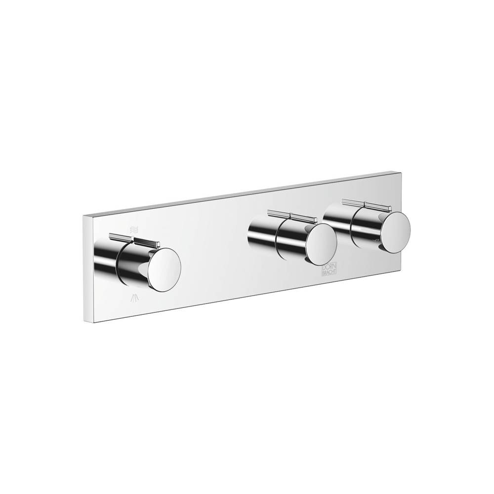 Dornbracht Symetrics Volume Control With Two Volume Controls With Diverter For Wall-Mounted Installation In Platinum