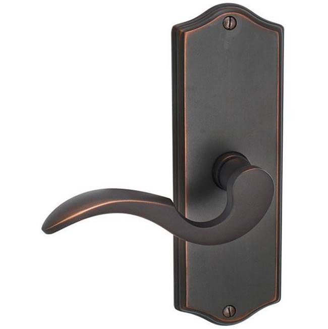 Emtek Privacy, Sideplate Locksets Colonial Non-Keyed 7-1/8'', Ribbon and Reed Knob, US3 Lifetime