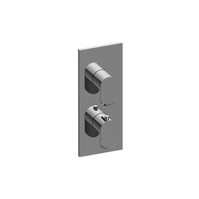 Graff M-Series Square 2-Hole Trim Plate with Phase Handles (Vertical Installation)