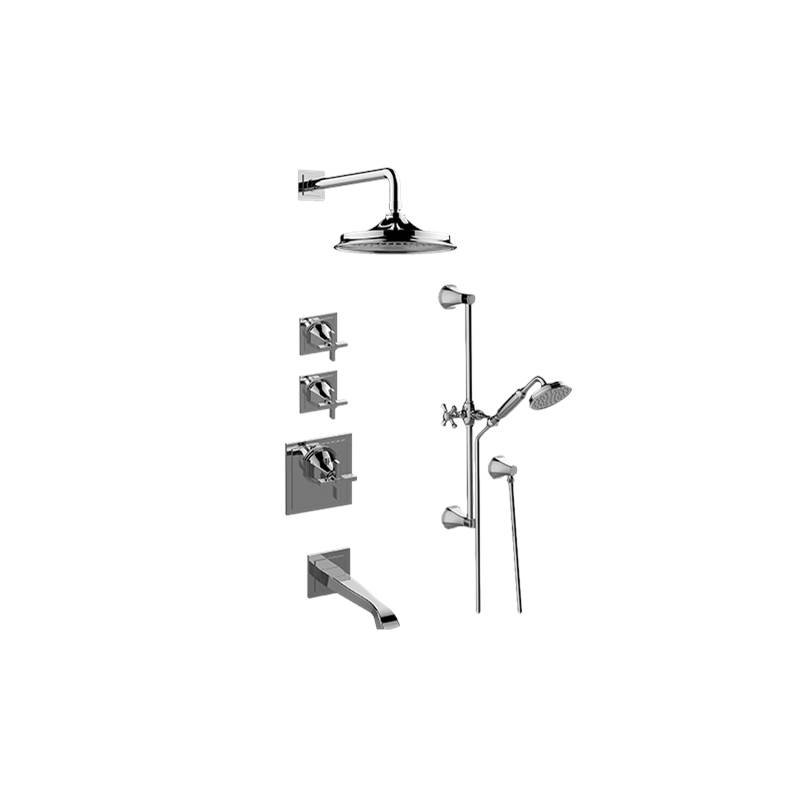 Graff M-Series Thermostatic Shower System Tub and Shower with Handshower (Rough & Trim)