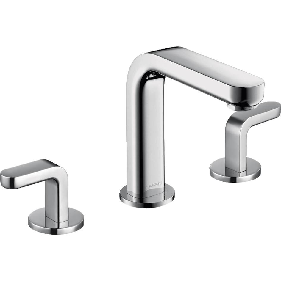 Hansgrohe Metris S Widespread Faucet 100 with Lever Handles and Pop-Up Drain, 0.5 GPM in Chrome