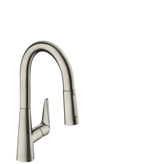 Hansgrohe Talis S Prep Kitchen Faucet, 2-Spray Pull-Down, 1.75 GPM in Steel Optic