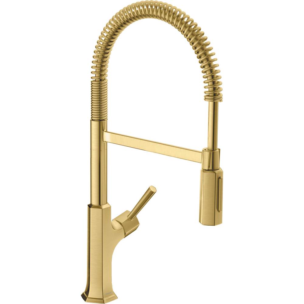 Hansgrohe Locarno Semi-Pro Kitchen Faucet, 2-Spray, 1.75 GPM in Brushed Gold Optic