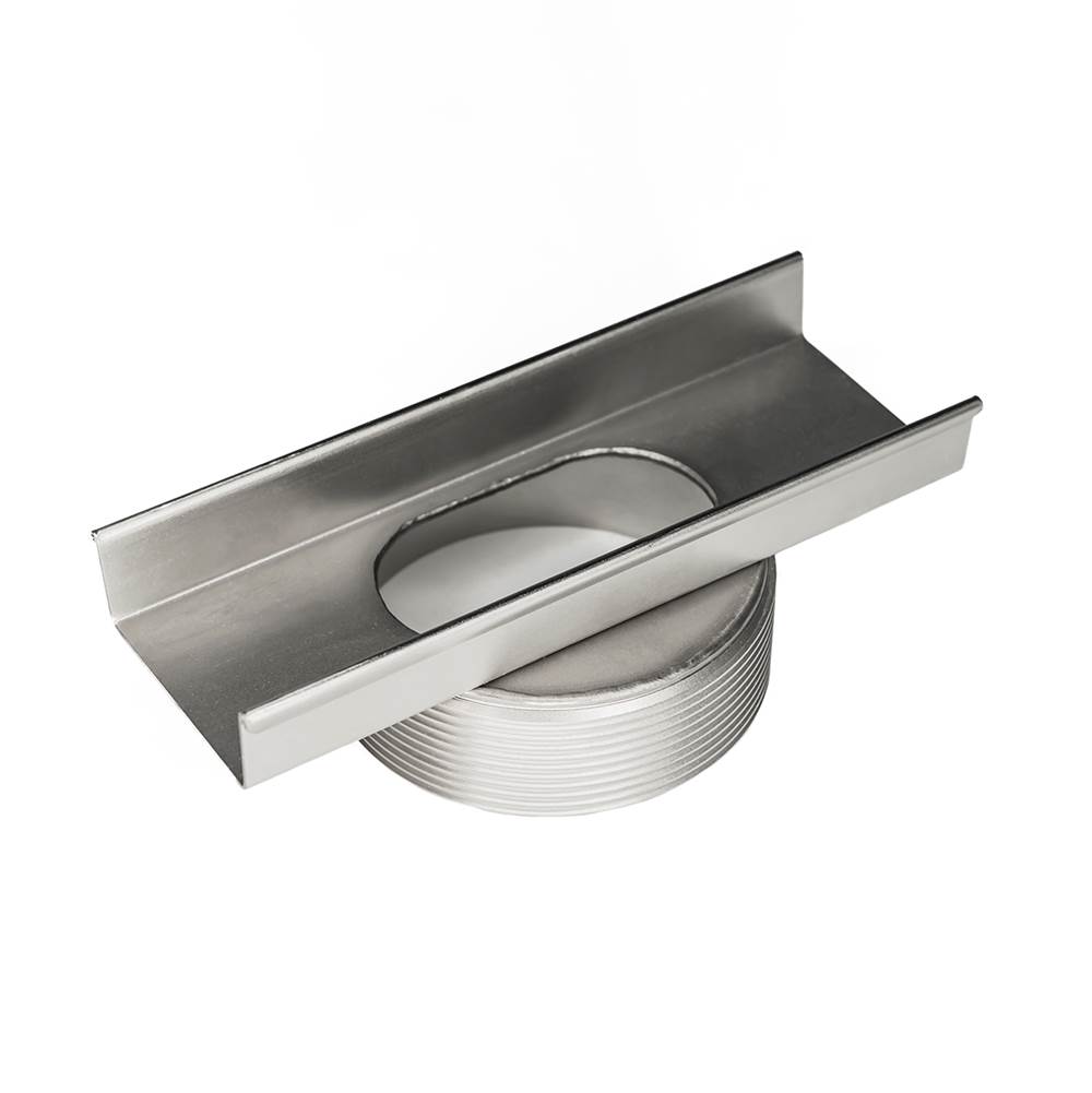 Infinity Drain 8'' Stainless Steel High Flow Outlet Section for S-AS 99/S-LTIFAS 99 Series in Polished Stainless with 4'' Threaded Nipple