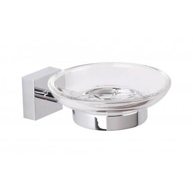 Kartners MADRID - Wall Mounted Soap Dish with Frosted Glass-Oil Rubbed Bronze