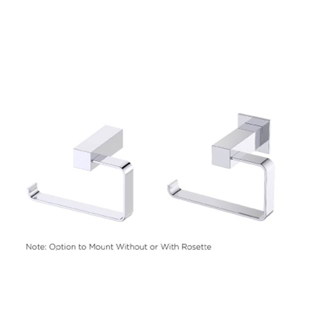 Kartners LISBON - Drop Toilet Paper Holder (Left)-Brushed Chrome