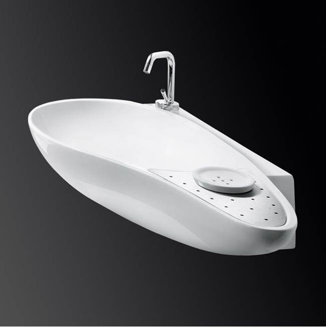 Lacava Wall-mount porcelain Bathroom Sink without faucet hole, no overflow. Unfinished back.38 1/2''W, 19''D, 6 1/2''H