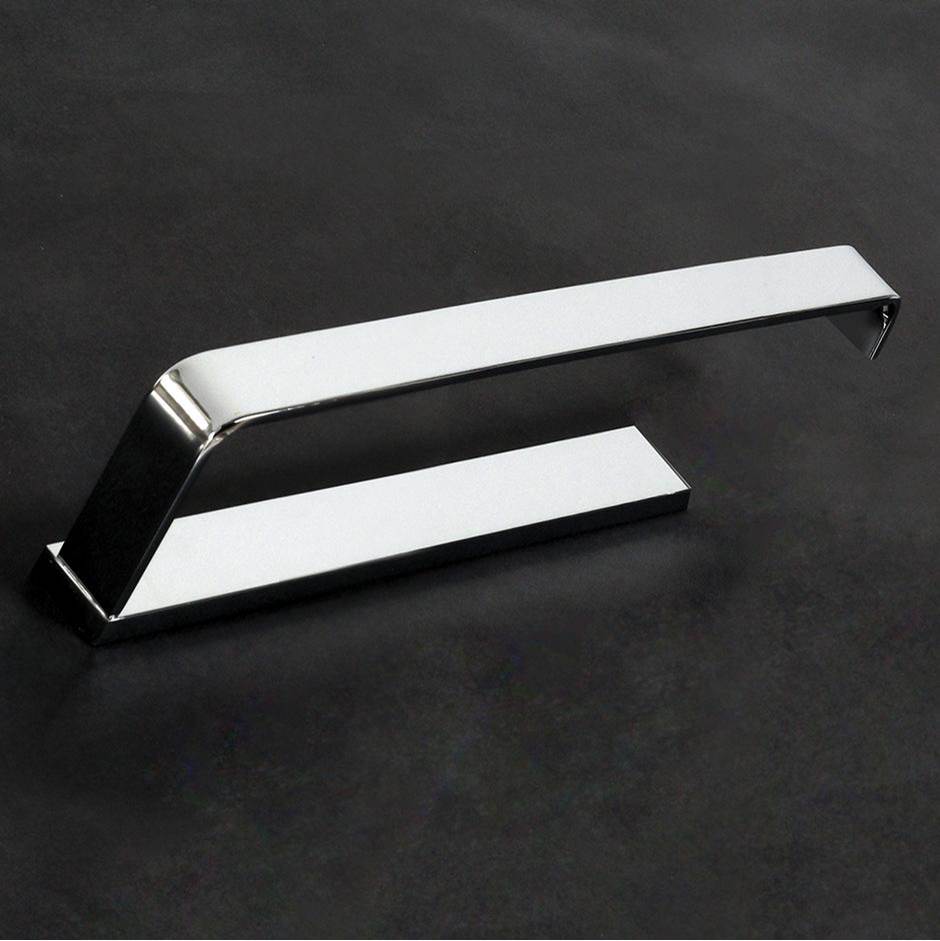 Lacava Wall-mount toilet paper holder made of chrome plated brass. W: 6'', D: 3 1/2'', H: 1 1/4''.