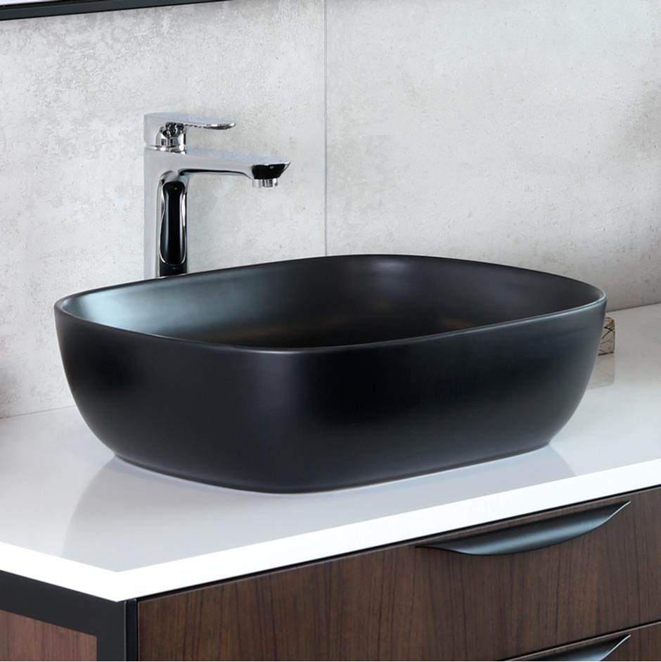 Lacava Vessel  porcelain Bathroom Sink without an overflow. W: 19 1/4'', D: 15 3/4'', H: 5 3/4''.
