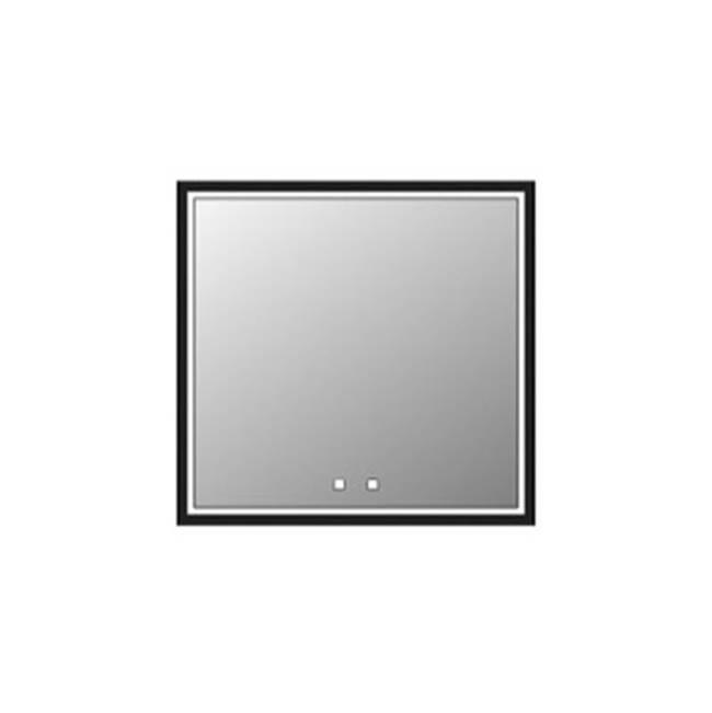 Madeli Illusion Lighted Mirrored Cabinet , 30X30''Right Hinged-Recessed Mount, Brus. Nickel Frame-Lumen Touch+, Dimmer-Defogger-2700/4000 Kelvin