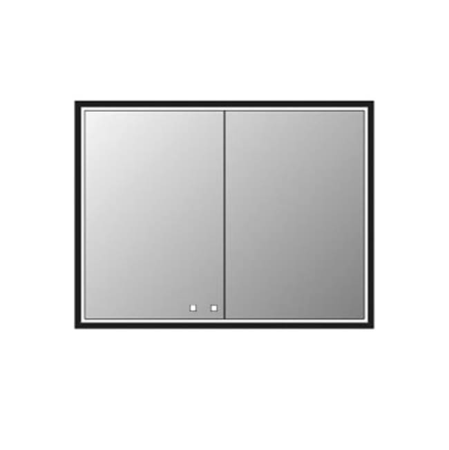 Madeli Illusion Lighted Mirrored Cabinet , 48''X 36''-24L/24R - Recessed Mount, Pol. Chrome Frame-Lumen Touch+, Dimmer-Defogger-2700/4000 Kelvin