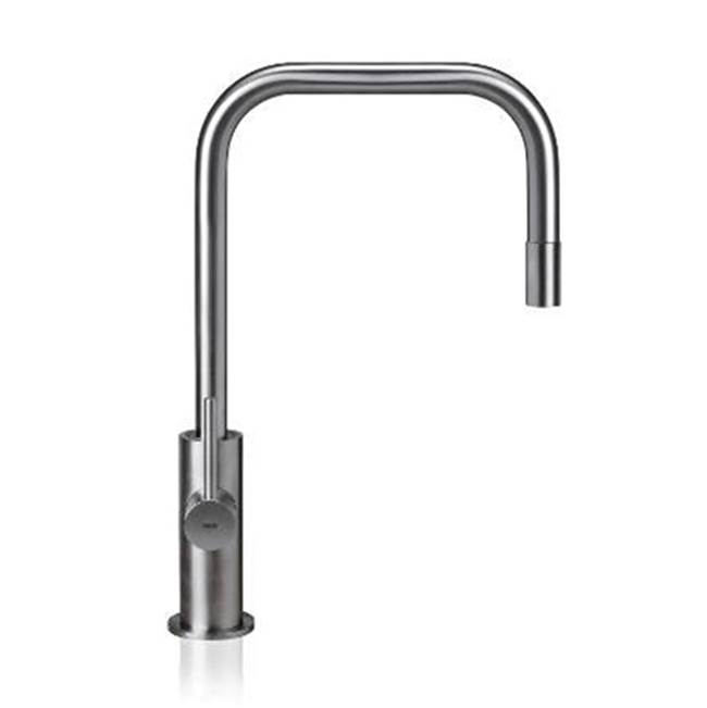 MGS Cucina Spin SQE Entertainment Faucet with Pull-down Spray Stainless Steel Polished 14-1/2'' Height 8-1/2'' Projection