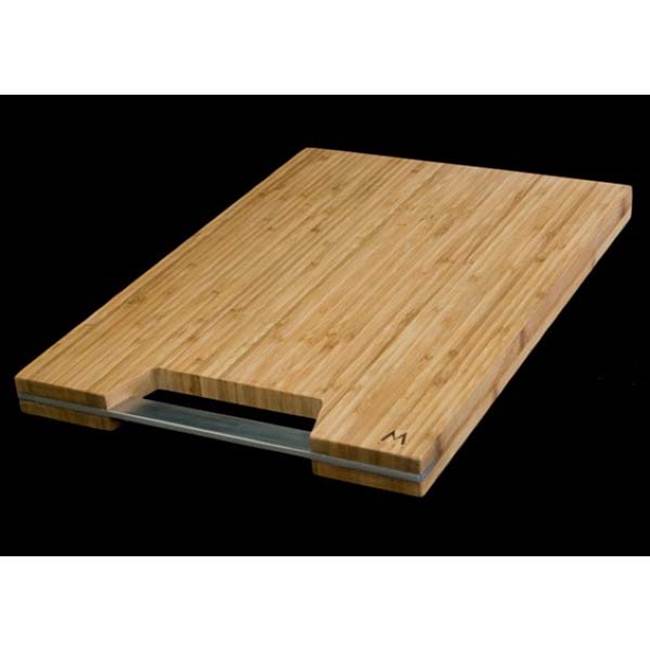 Mila International Mila Bamboo Cutting Board With Stainless Steel Handle For 16.5'' L Sinks