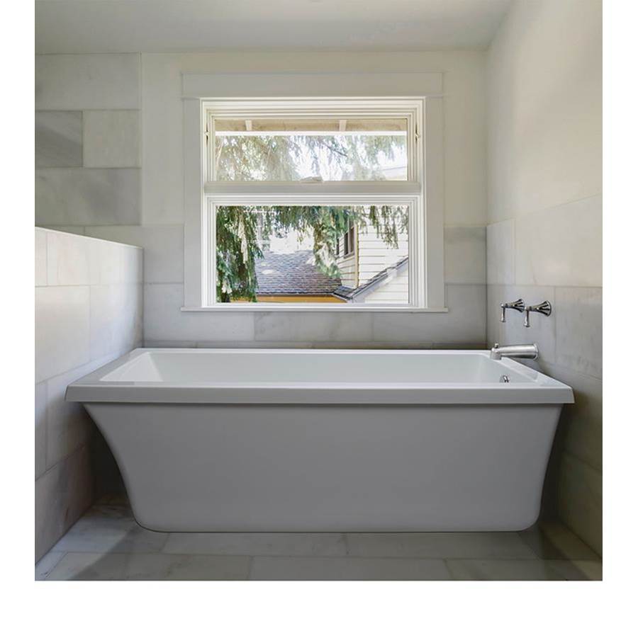 MTI Basics 66X32 White Freestanding Soaking Tub With Virtual Spout