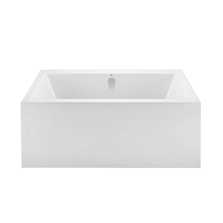 MTI Baths Kahlo 1A Acrylic Cxl Sculpted 1 Side Faucet Deck Air Bath - White (60X36.25)