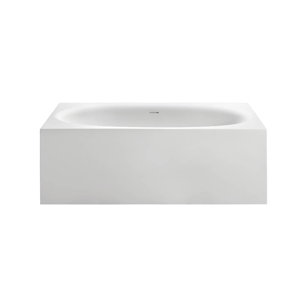 MTI Baths Akana Sculpturestone Freestanding Soaker - Gloss White (65.5X38)