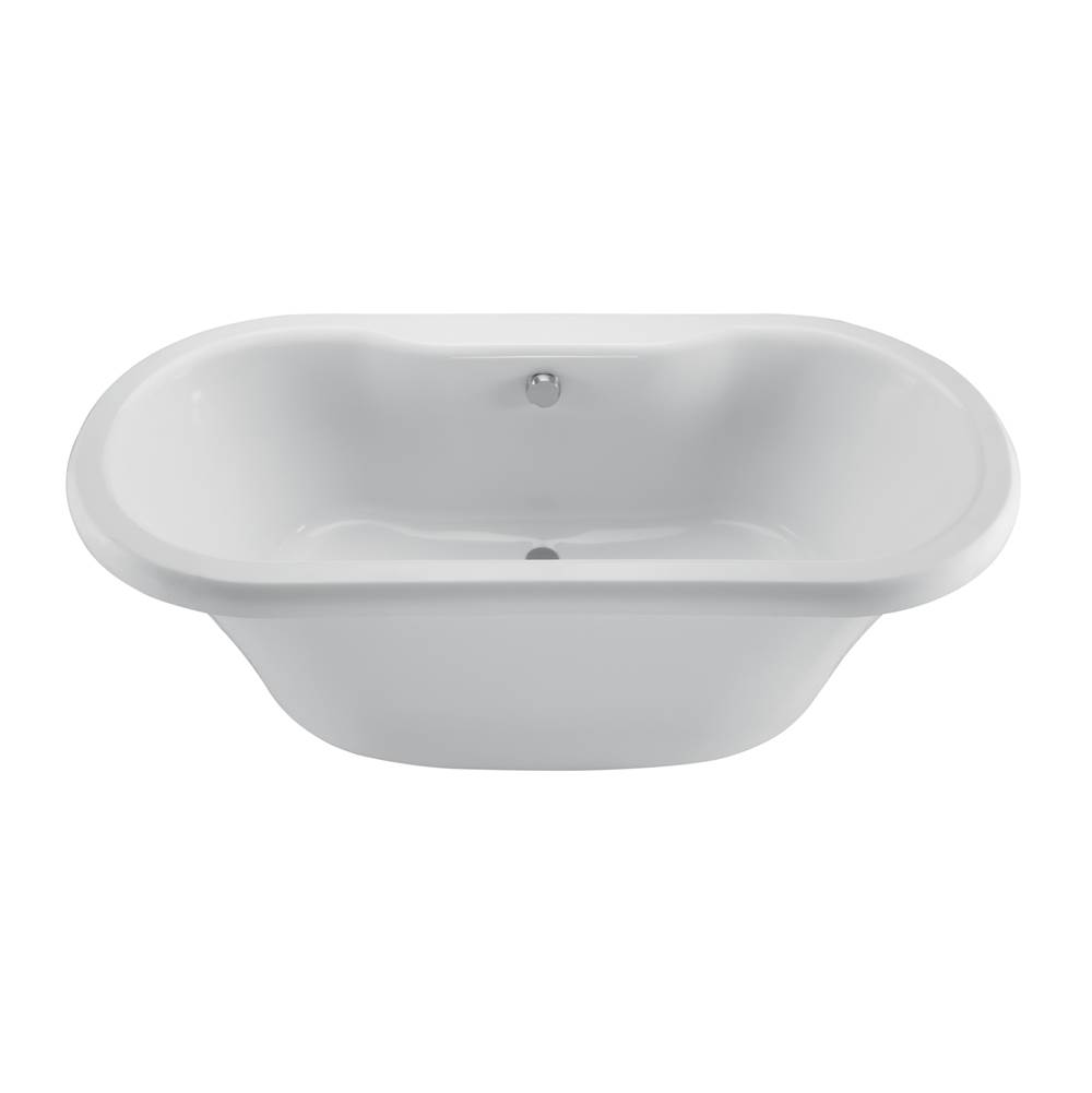 MTI Baths Melinda 6 Acrylic Cxl Freestanding Faucet Deck W/Pedestal Air Bath Elite - White (71.625X35.5)
