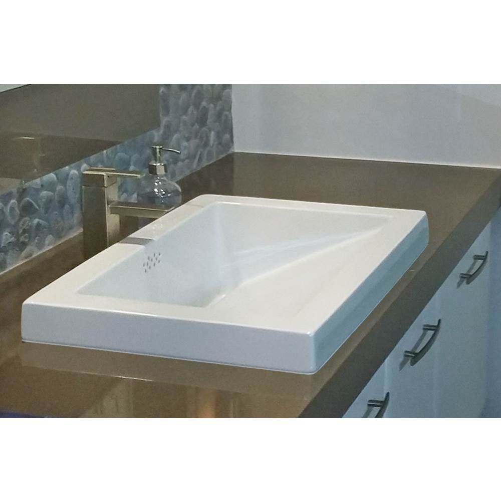 Marzi Sinks Large Slide Drop-In  79 Bright White