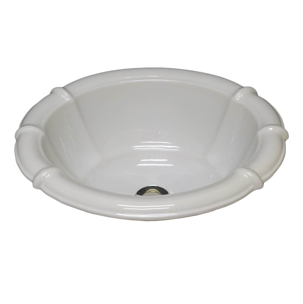Marzi Sinks Fluted Oval Drop-In  42 White