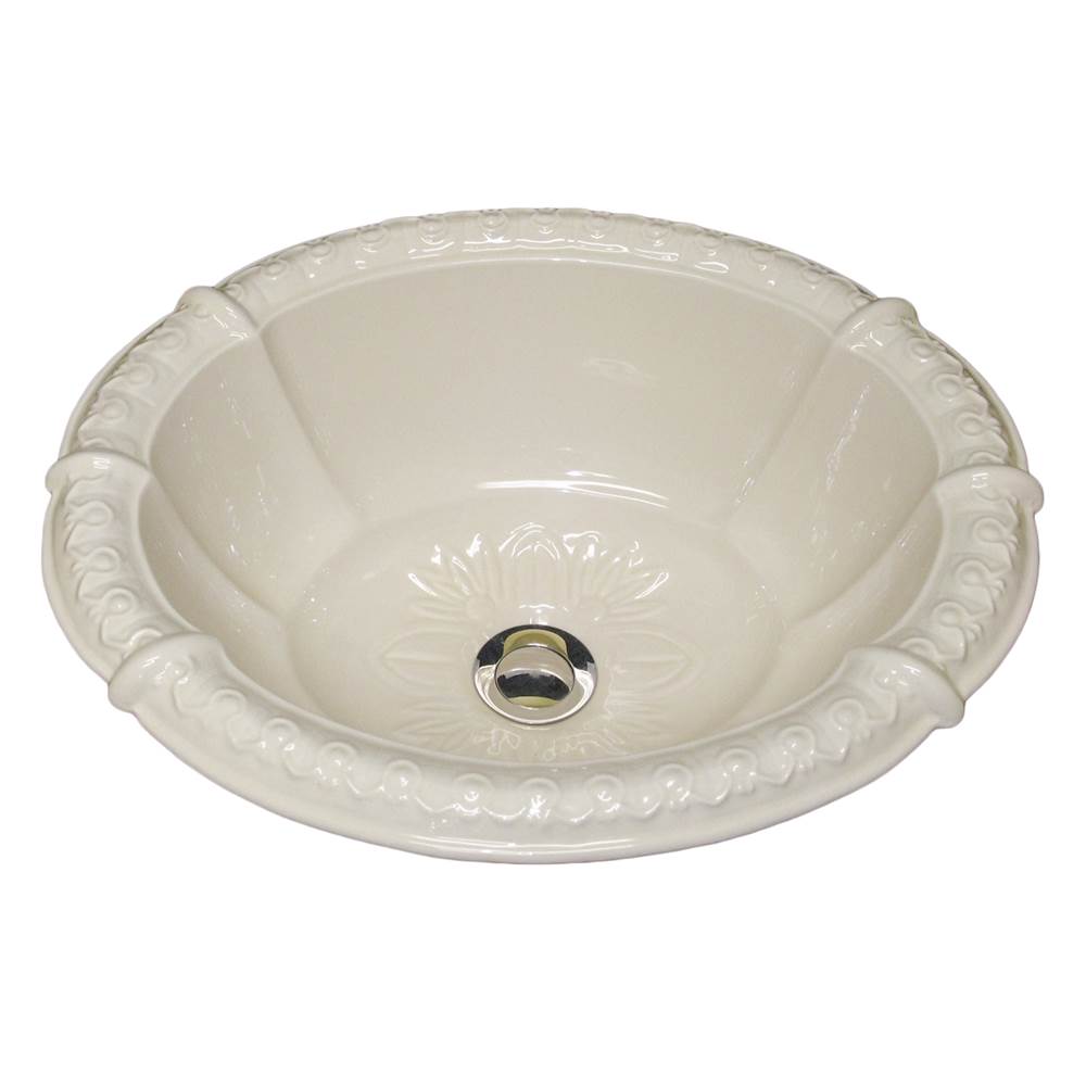 Marzi Sinks Fluted Oval Romanesque Rim & Drain  42 White