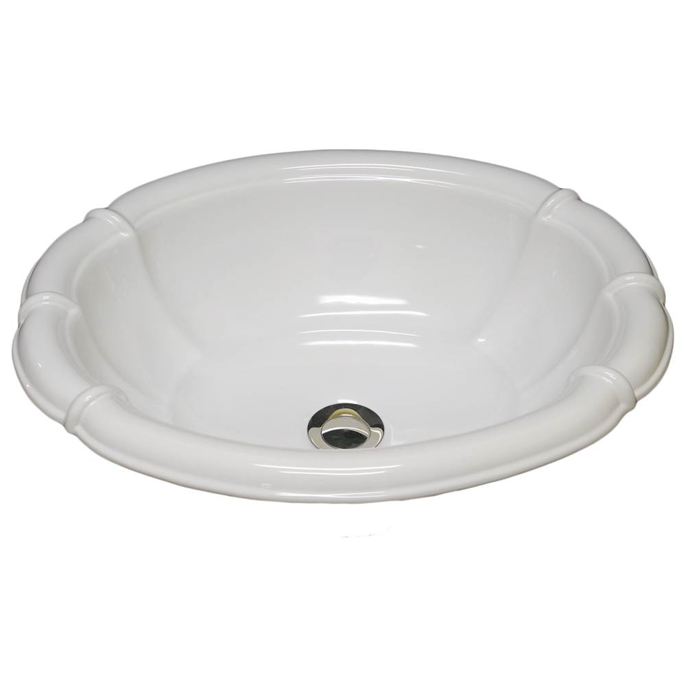Marzi Sinks Fluted Oval Drop-In  79 Bright White