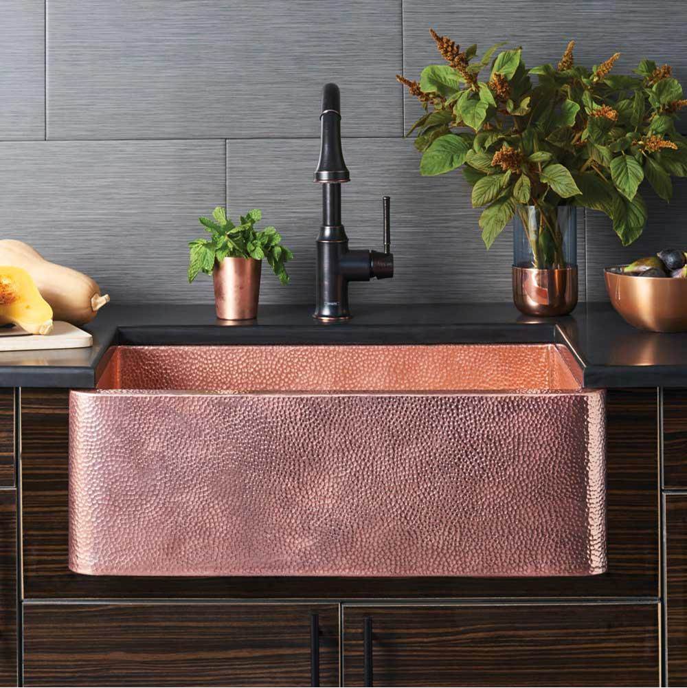 Native Trails Farmhouse 30 Kitchen SInk in Polished Copper