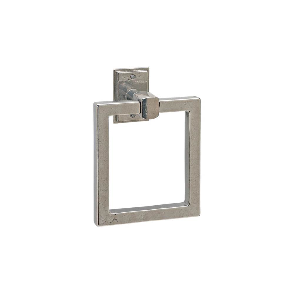 Rocky Mountain Hardware Hammered Escutcheon Towel Ring, 8'', Tempo