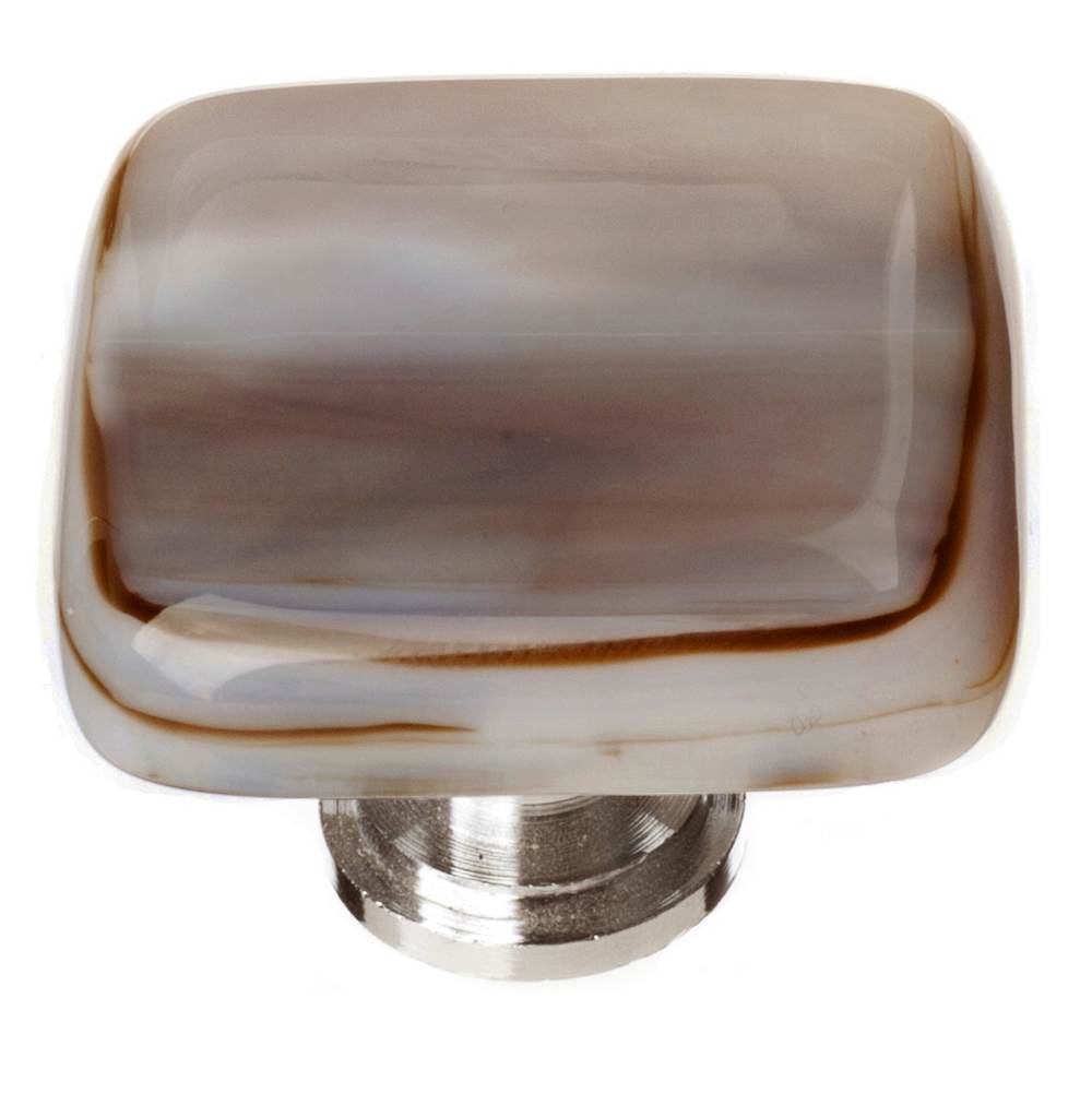 Sietto Cirrus White With Brown Knob With Polished Chrome Base