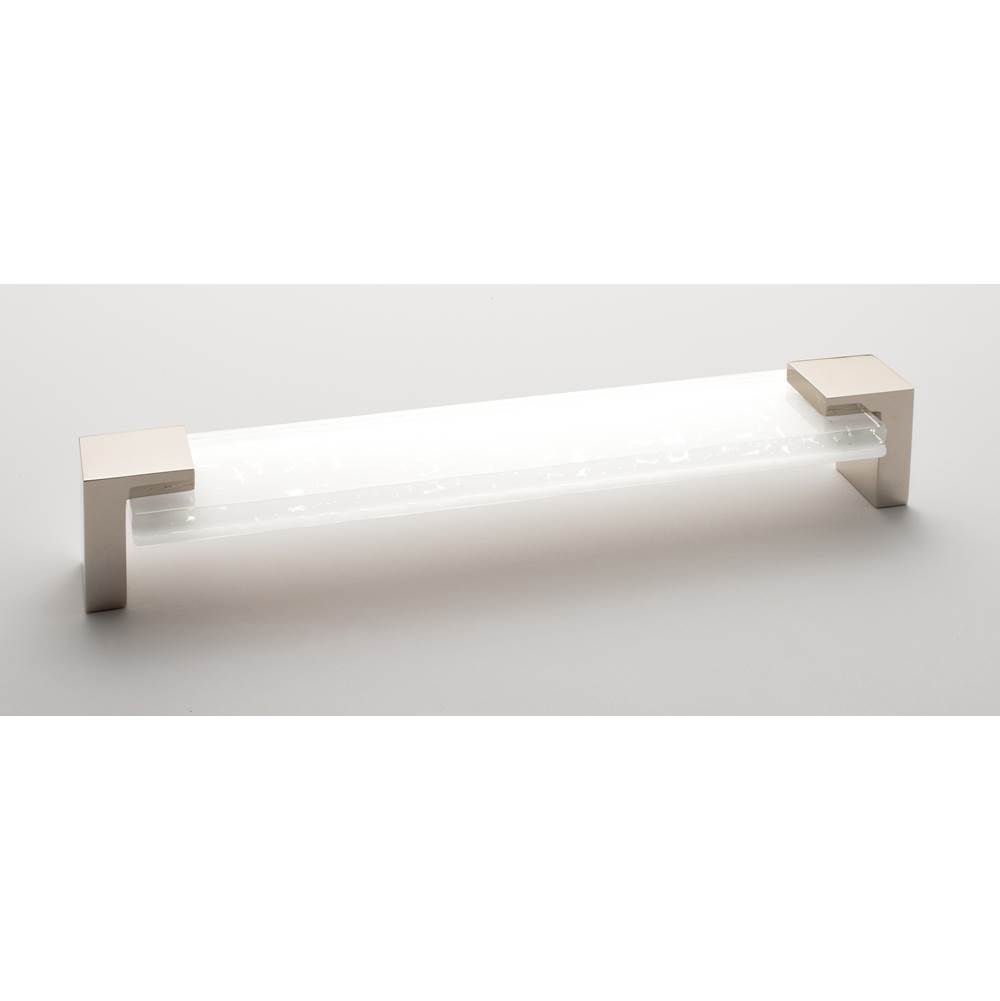 Sietto Affinity White Pull With Polished Nickel Base