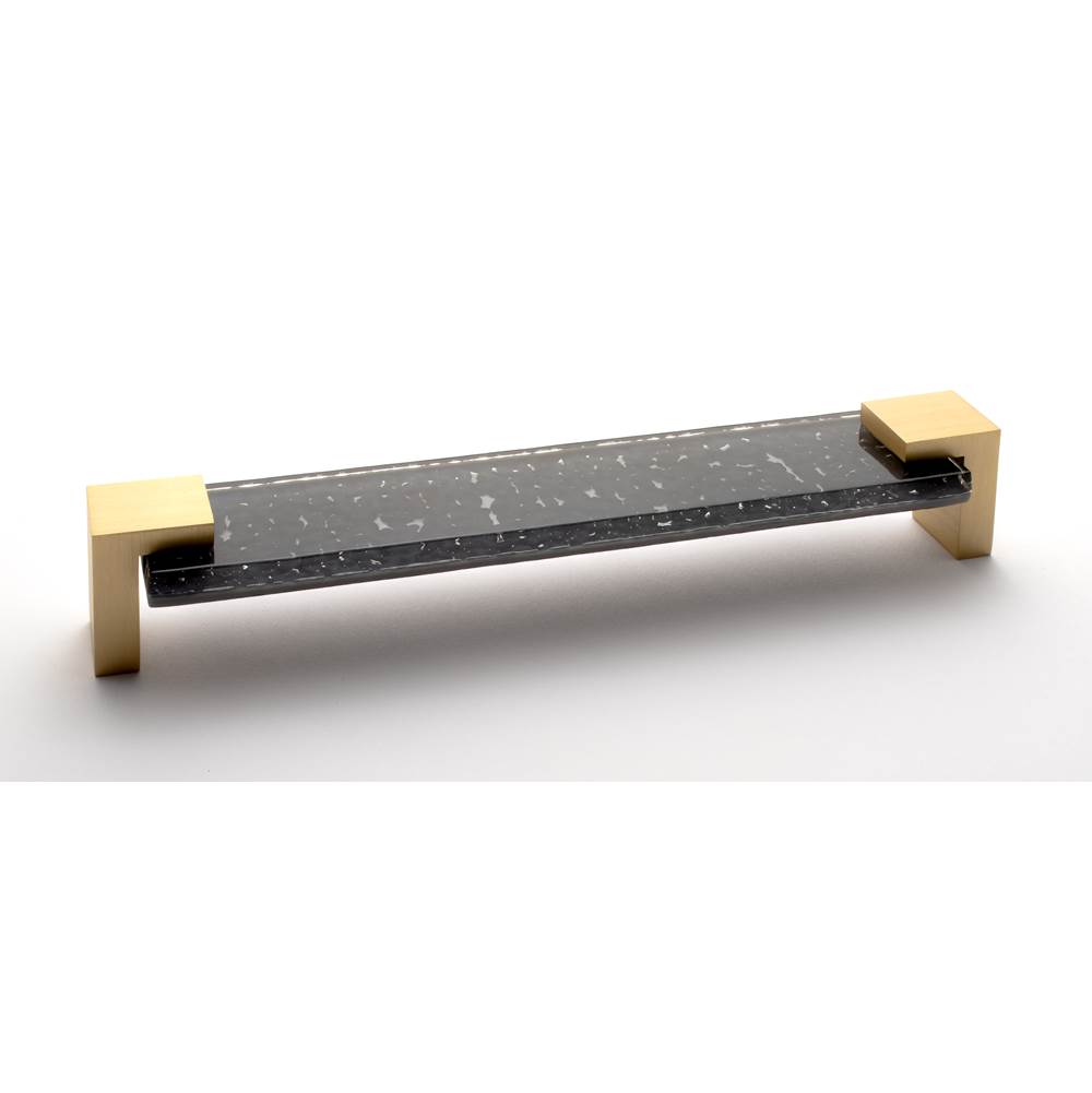 Sietto Affinity Slate Grey Pull With Satin Brass Base