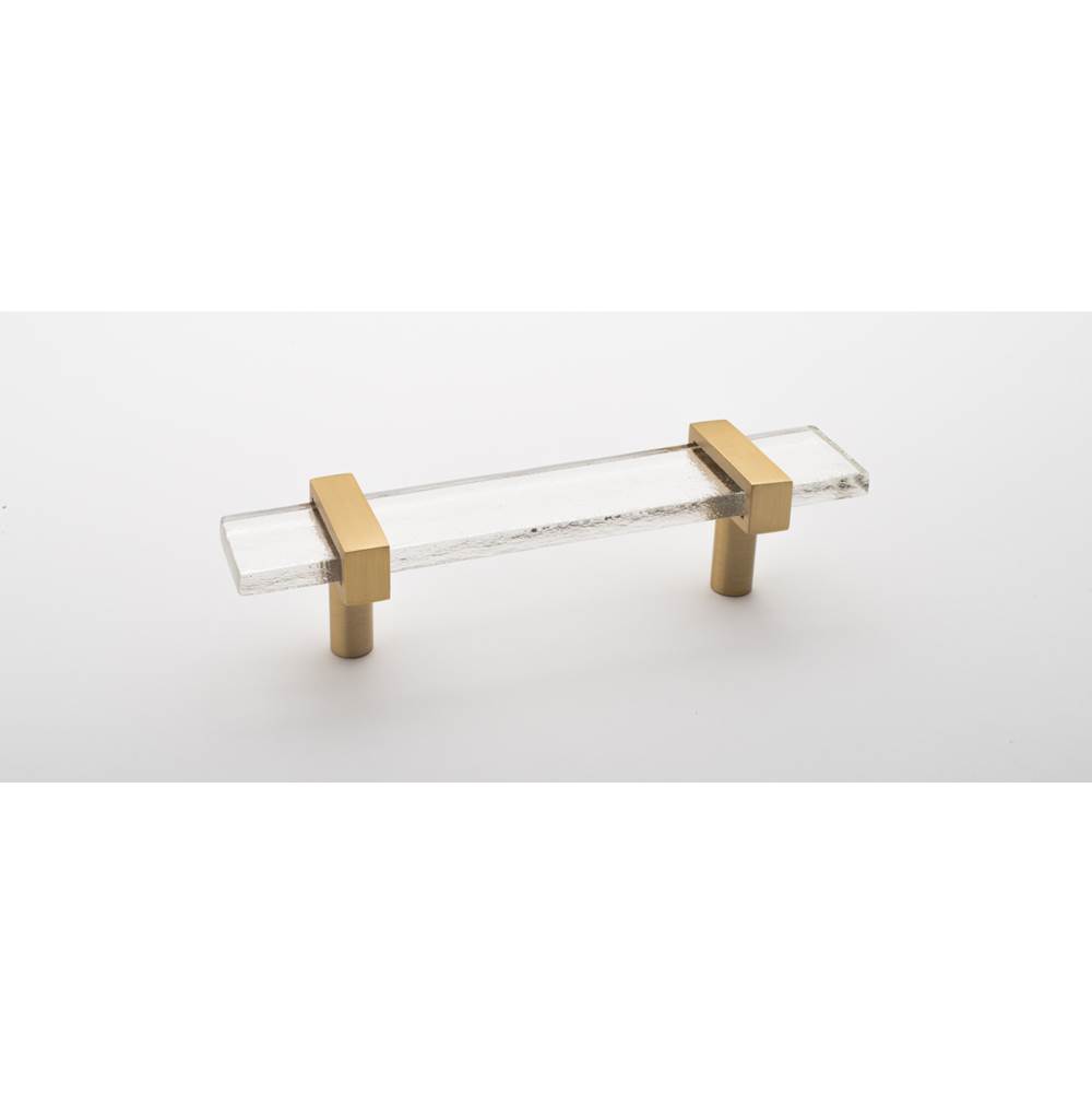 Sietto 5.5'' Adjustable Clear Pull With Satin Brass Base