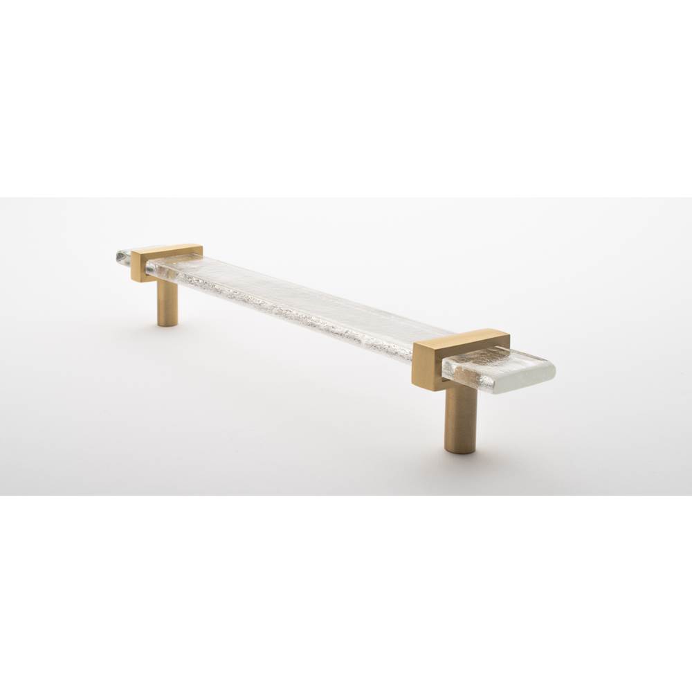 Sietto 9'' Adjustable Clear Pull With Satin Brass Base