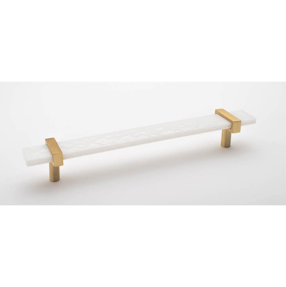 Sietto 9'' Adjustable White Pull With Satin Brass Base