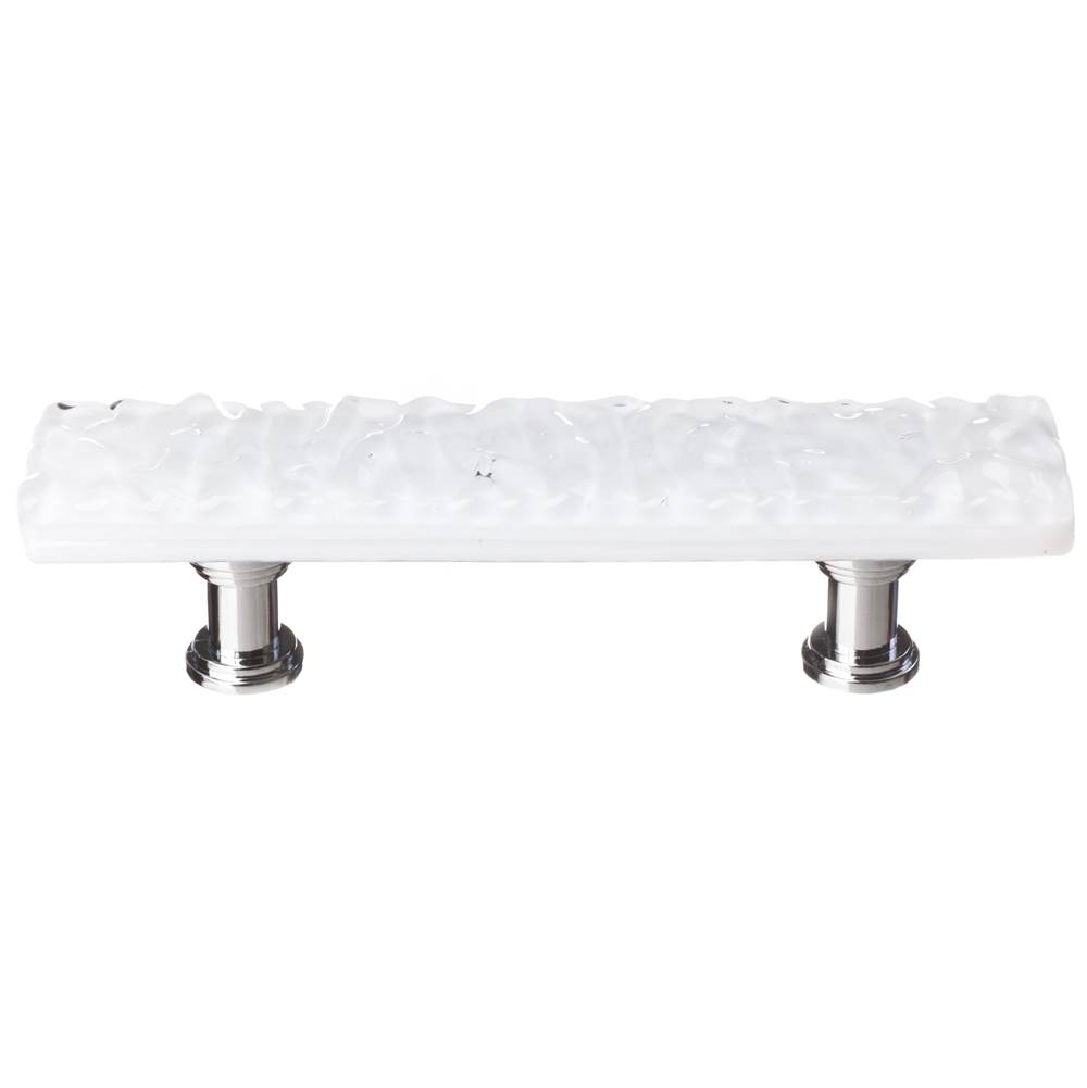 Sietto Glacier White Pull With Polished Chrome Base