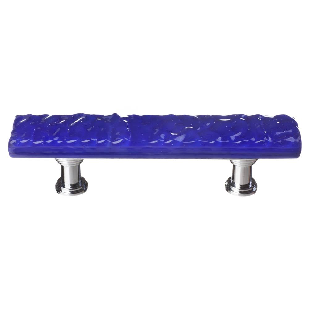 Sietto Glacier Deep Cobalt Blue Pull With Oil Rubbed Bronze Base