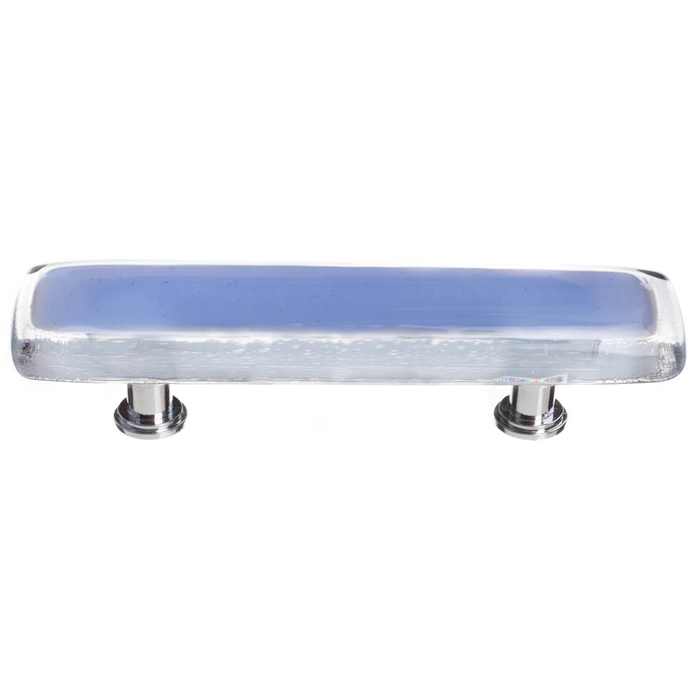 Sietto Reflective Sky Blue Pull With Polished Chrome Base