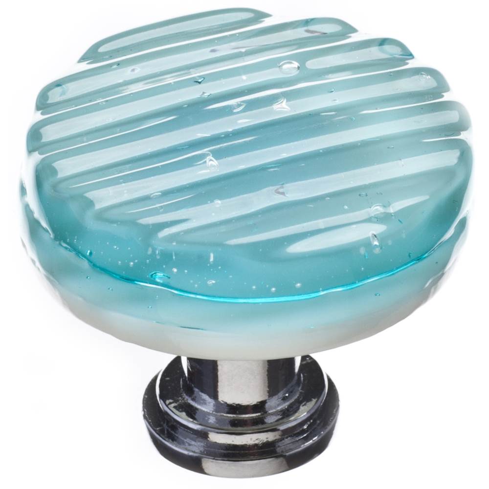 Sietto Reed Light Aqua Round Knob With Oil Rubbed Bronze Base