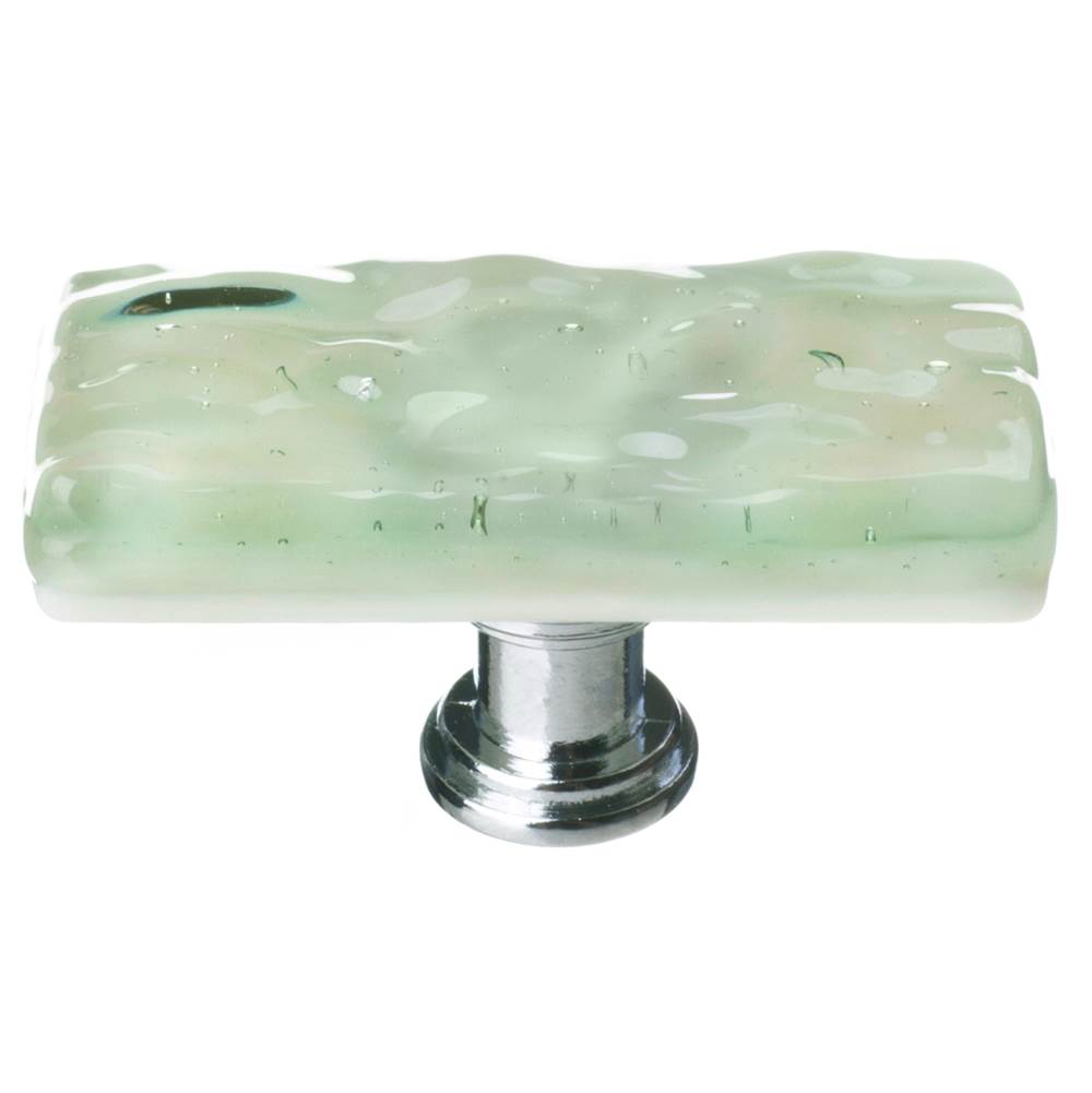 Sietto Skinny Glacier Spruce Green Long Knob With Oil Rubbed Bronze Base