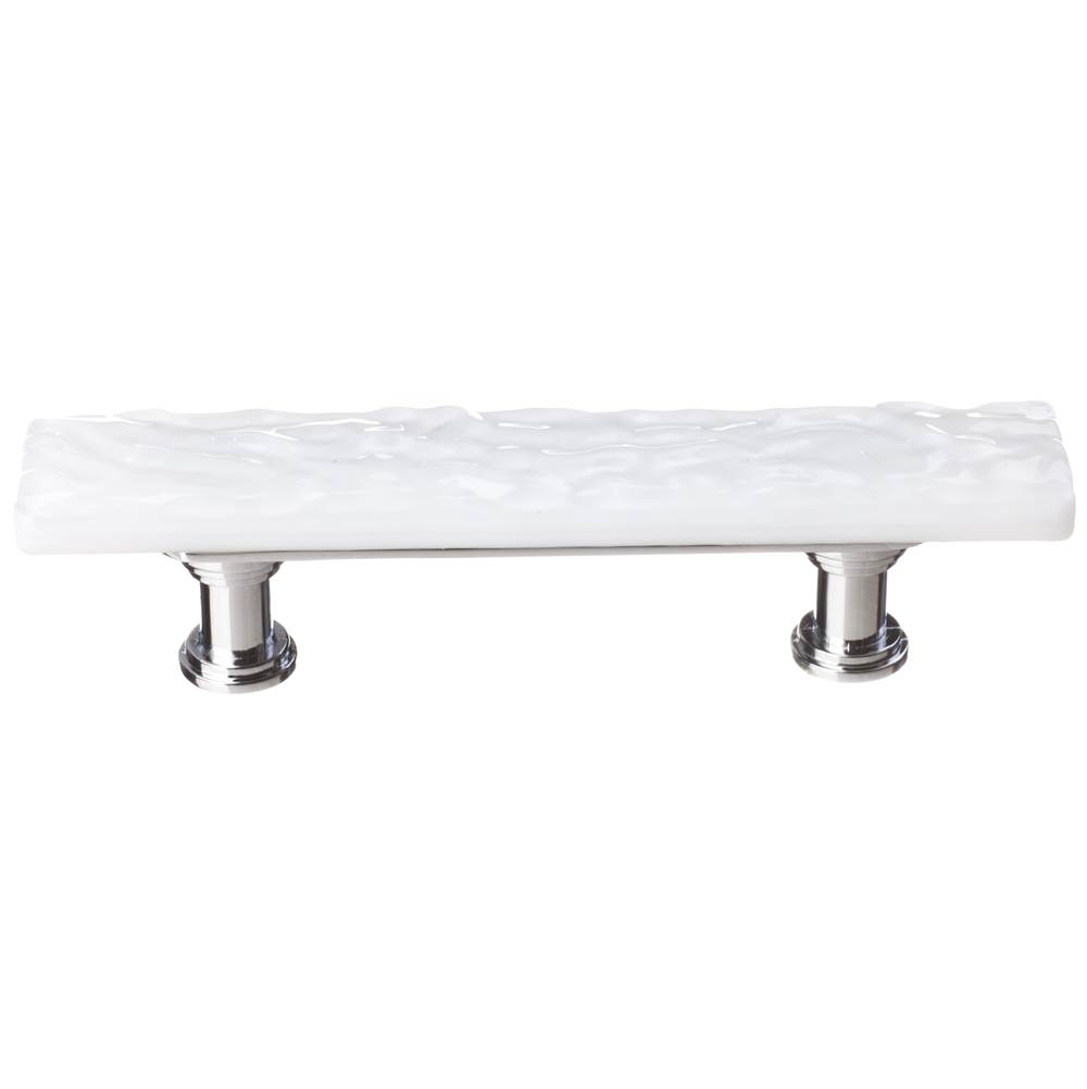 Sietto Skinny Glacier White Pull With Polished Chrome Base