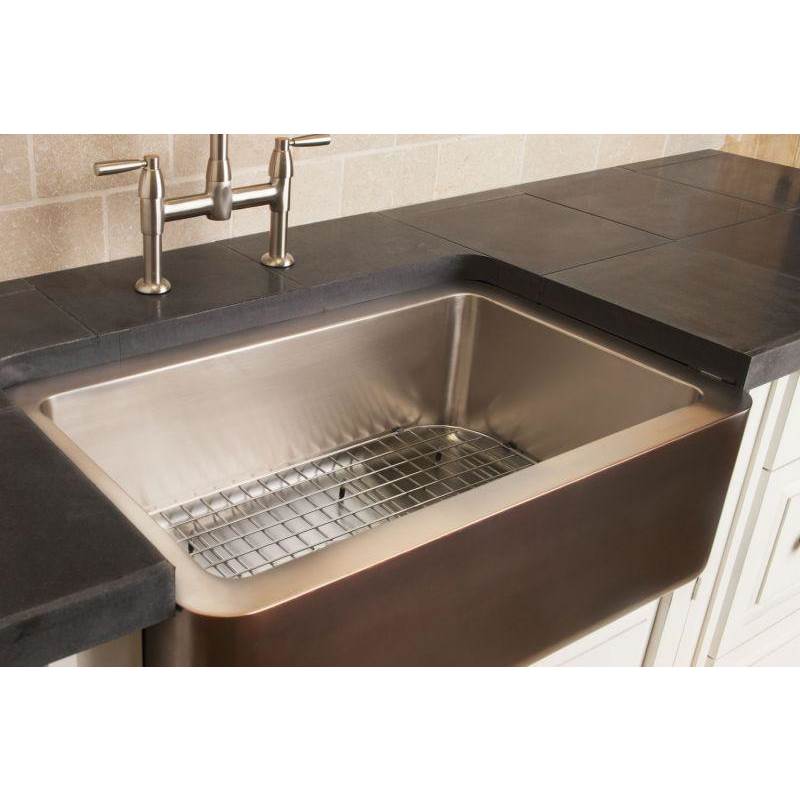 Stone Forest Stainless Steel Sink Grid For Cp-04-33 Cs, Single Basin Copper/Stainless Farmsink