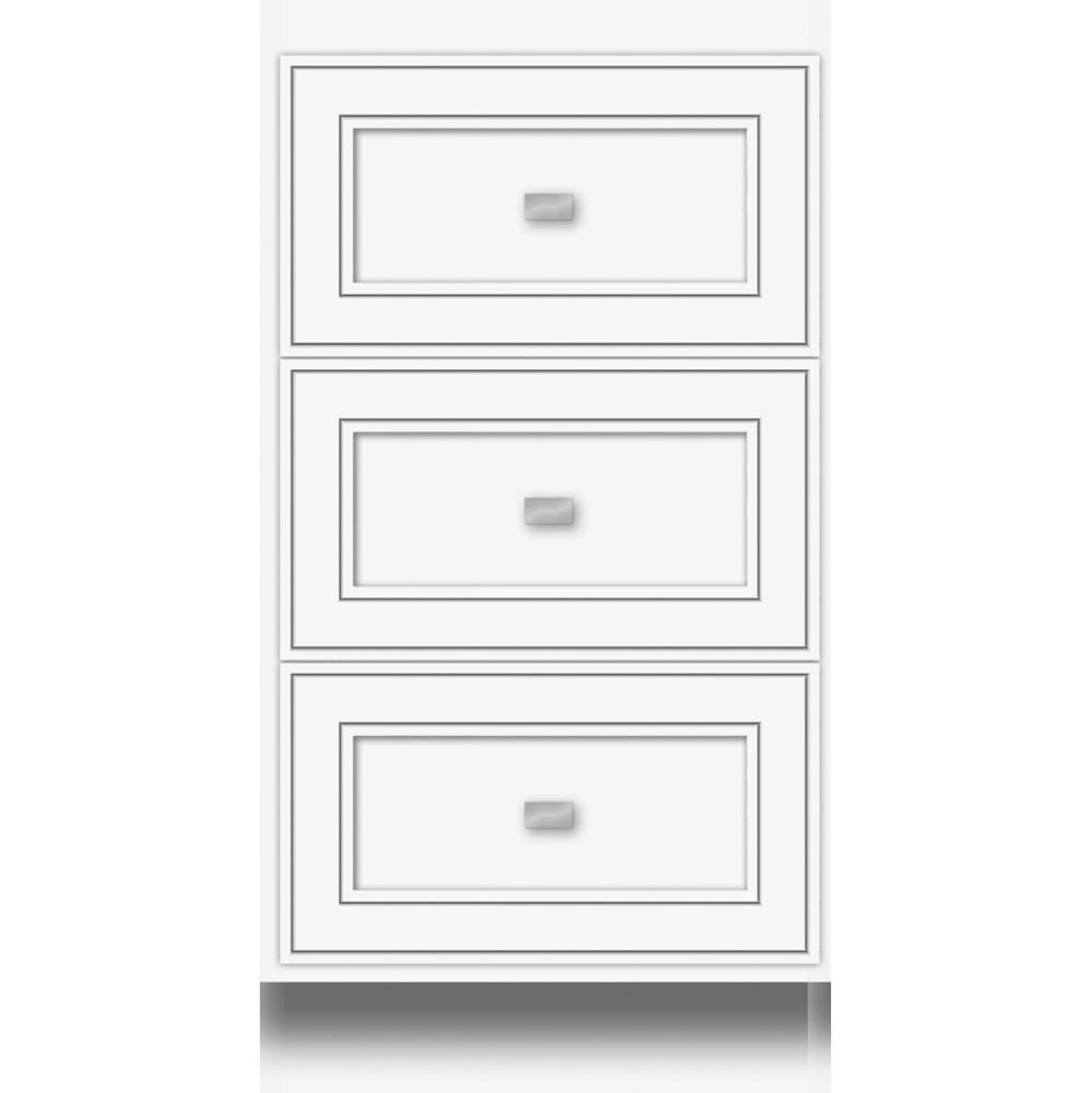 Strasser Woodenworks 18 X 18 X 34.5 Montlake Drawer Bank Deco Miter Sat White