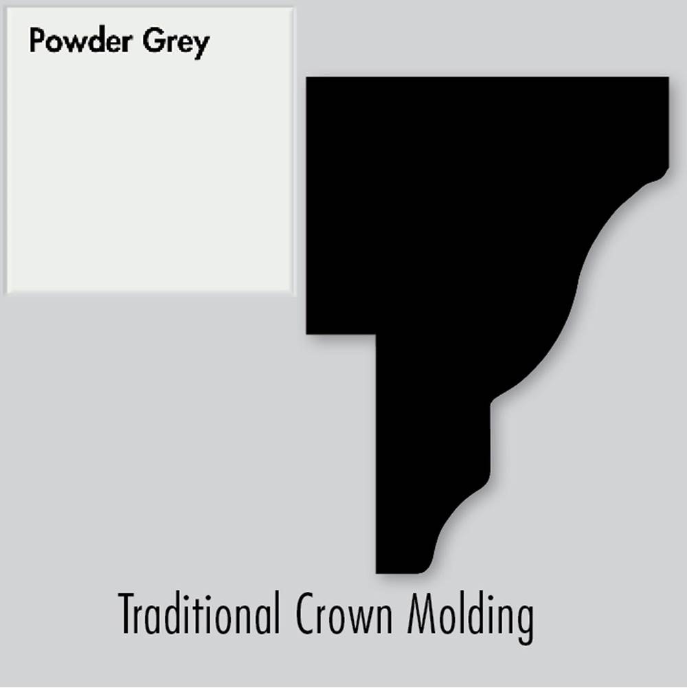 Strasser Woodenworks 2 X 1.25 X 72 Round Crown Strip Powder Grey
